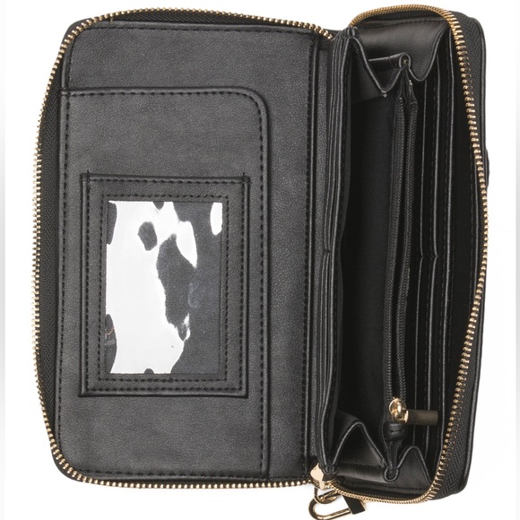 NWT-Betsey Johnson-Fruit🍒🍋🍊🍐🍓🍑Embroidered-Large Zip Around Wristlet Wallet-$58 - Picture 11 of 12